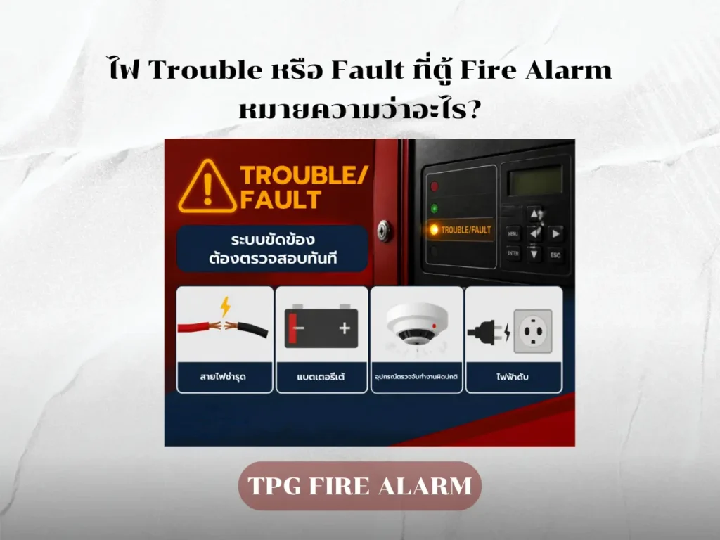 ตู้ Fire Alarm ขึ้นสัญญาณ Trouble หรือ Fault